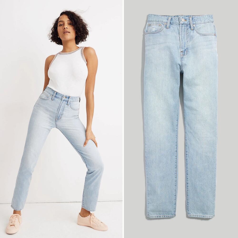 Madewell The Curvy Perfect Vintage Straight Leg Jean Fitzgerald Light Wash 26